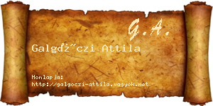 Galgóczi Attila névjegykártya
