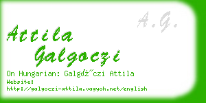 attila galgoczi business card